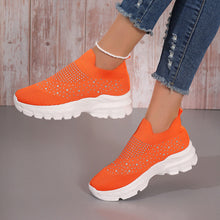 Cargar imagen en el visor de la galería, Women&#39;s Flyknit Mesh Rhinestone Casual Shoes
