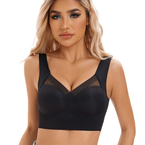 Integrated Fixed Cup GluE-free Plus Size Sports Bra