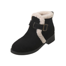 Load image into Gallery viewer, Women&#39;s Cuffed Martin Boots Winter Warm Belt Buckle Snow Boots

