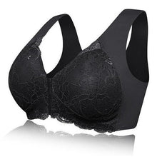 Load image into Gallery viewer, Women&#39;s Plus Size Lace Wide Straps Wireless Bra Front Closure Push Up Bras
