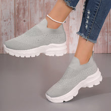 Cargar imagen en el visor de la galería, Women&#39;s Flyknit Mesh Rhinestone Casual Shoes
