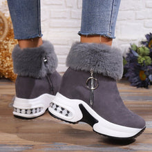 Cargar imagen en el visor de la galería, Short-calf suede warm and height-increasing cotton boots
