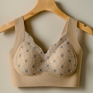 Fixed-Cup Push-Up Wireless Vest-Style Sleep Bra