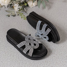 Cargar imagen en el visor de la galería, Women&#39;s Summer Rhinestone Thick Soled Slippers
