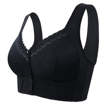 Cargar imagen en el visor de la galería, Front-Clasp Soft Cotton Lace Wire-Free Plus Size Bra for Middle-Aged and Elderly
