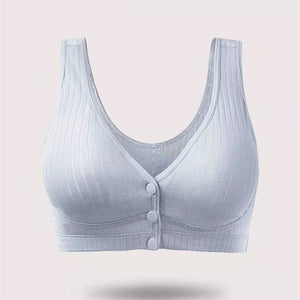 Cotton Breathable Plus Size Front Button Bra