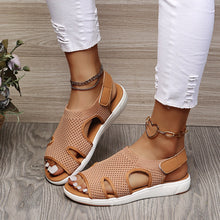 Load image into Gallery viewer, Women&#39;s New Summer Breathable Stretch Fly Weave Flat Casual Sandals
