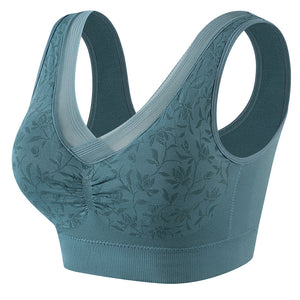 Women's cotton breathable plus size vest style bra