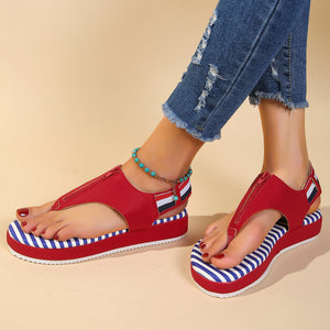 Ladies Casual Thick Soled Flip Flops