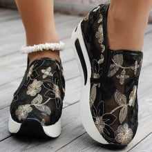 Cargar imagen en el visor de la galería, Mesh Design Casual Slip-On High-Heeled Shoes With Platform For Women
