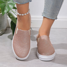 Load image into Gallery viewer, Women&#39;s Plus Size Round Toe Flat Sequined Loafers

