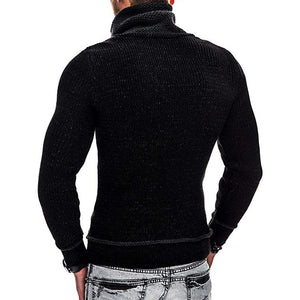 Men Winter Casual Vintage Style Sweater Wool Turtleneck Cotton Pullovers Sweaters