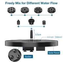 Cargar imagen en el visor de la galería, Grishay 3W Solar Bird Bath Fountain Pump 6.3&quot;
