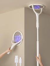 Cargar imagen en el visor de la galería, Rotating Head Rechargeable Fly Swatter with Telescopic Extensions
