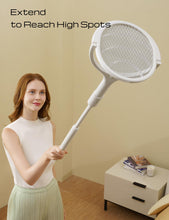 Cargar imagen en el visor de la galería, Rotating Head Rechargeable Fly Swatter with Telescopic Extensions
