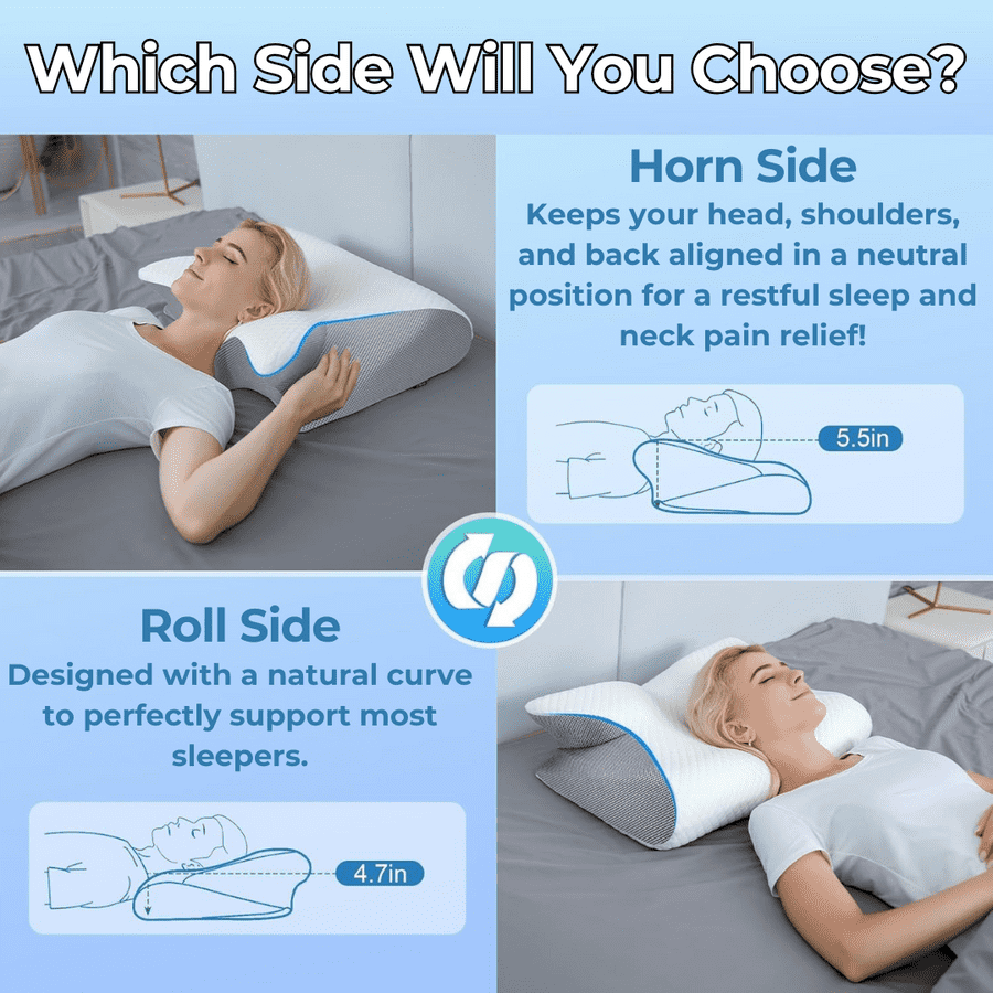 Welnax™ Ergonomic Pillow for Neck and Cervical Spine Support	