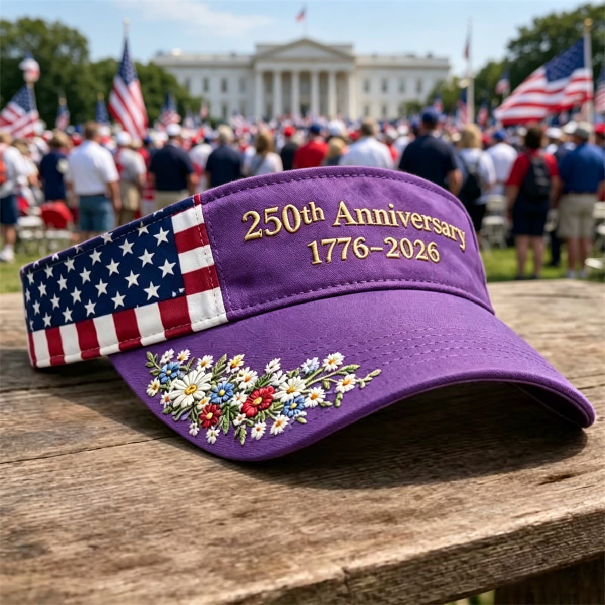USA 250th Anniversary Embroidered Visor