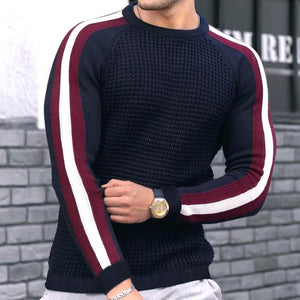 Mens Knit Sweater Sweater Sweatshirt Knit Slim-Fit Luxury Line