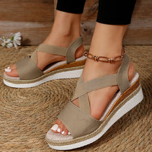 Cargar imagen en el visor de la galería, Women&#39;s wedge fish mouth casual sandals
