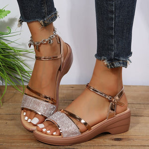 Women's summer new wedge fish mouth sandals