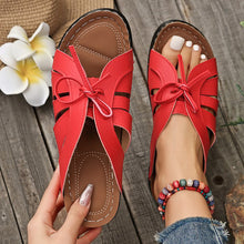 Cargar imagen en el visor de la galería, Women&#39;s Bow Decorated Wedge Thick Sole Light Slippers
