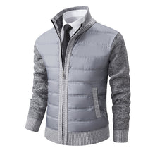 Cargar imagen en el visor de la galería, Men&#39;s CardiganFashion Patchwork knitted Zipper Stand Collar Thick Jackets
