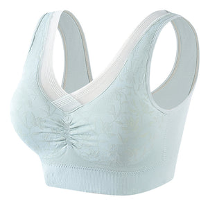 Women's cotton breathable plus size vest style bra