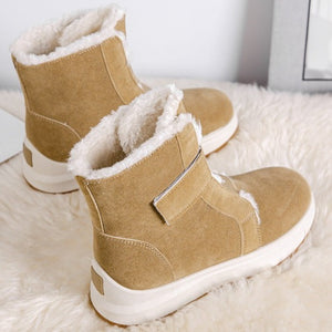 Women's winter warm thick-soled Velcro snow boots