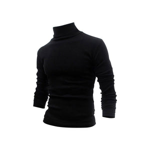 Men's Cotton Blend Turtle Neck Knitted Slim Sweater