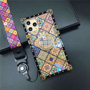 High Quality Bohemian Lanyard Ring Phone Case For iPhone & Samsung