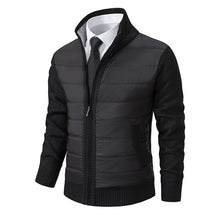 Load image into Gallery viewer, Men&#39;s CardiganFashion Patchwork knitted Zipper Stand Collar Thick Jackets
