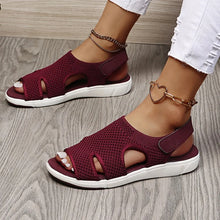 Load image into Gallery viewer, Women&#39;s New Summer Breathable Stretch Fly Weave Flat Casual Sandals
