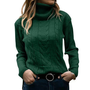 Women's Turtleneck Sweaters 2024 Fashion Long Sleeve Pullover