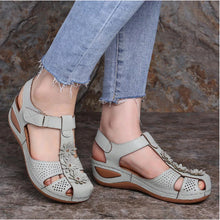 Load image into Gallery viewer, Summer women&#39;s soft sole round toe wedge sandals
