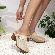 Cargar imagen en el visor de la galería, Women&#39;s Baotou high heel breathable slippers

