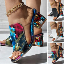 Load image into Gallery viewer, Women Large Sizes Colorful Rhinestone Crystals Heels Peep Toe Sandals
