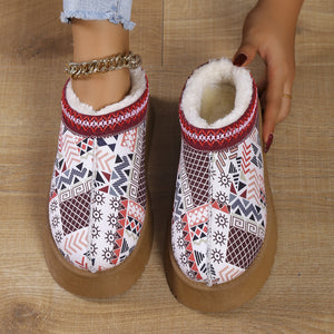 Thick-soled fluffy cotton all-match warm snow boots