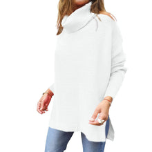 Load image into Gallery viewer, Soft Cotton Stand Collar Large Size Long Sleeve Tops Ladies Jumper Loose Tunic Casual T-Shirts
