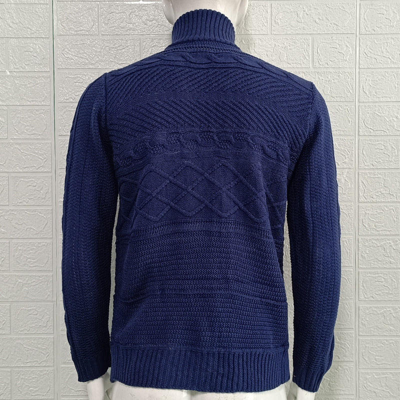 Men's Round Neck Sweater Casual Knitted Sweater