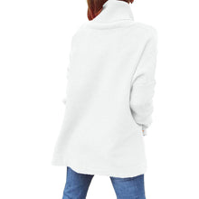 Cargar imagen en el visor de la galería, Soft Cotton Stand Collar Large Size Long Sleeve Tops Ladies Jumper Loose Tunic Casual T-Shirts
