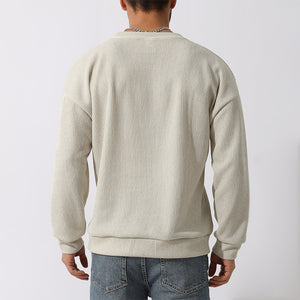 Men's Winter Sweater Loose Round Neck Thickened Sweater