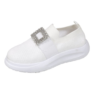 Women's Mesh Rhinestone Thick Sole Casual Shoes