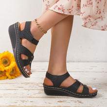 Cargar imagen en el visor de la galería, Women&#39;s Comfort Round Toe Wedge Sandals
