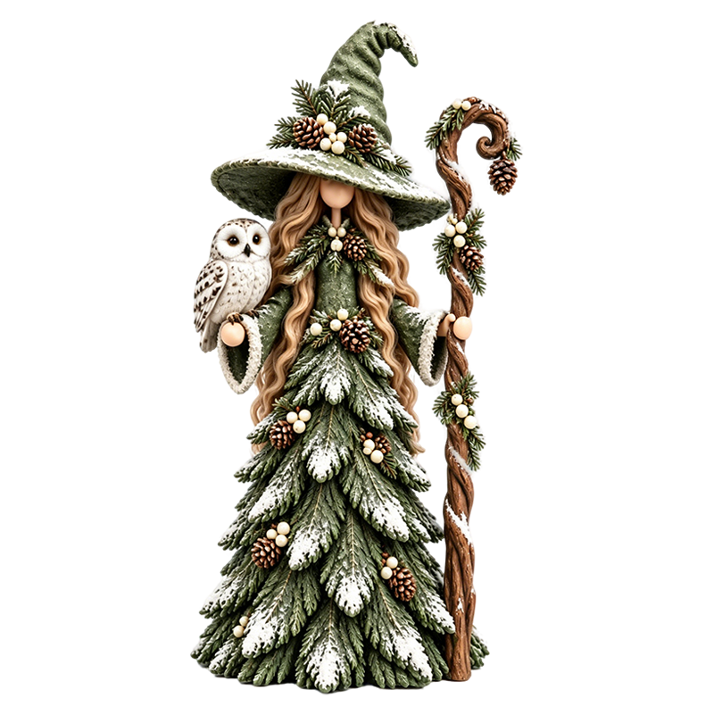 Graddi Solstice Sisters Christmas Witch Figurines