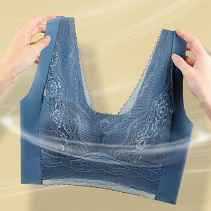 Lace anti-exposure seamless bra