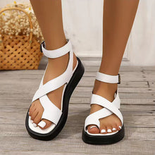 Load image into Gallery viewer, Slip-on Thick Sole Casual Wearing Ring Buckle Strap Women&#39;s Shoes
