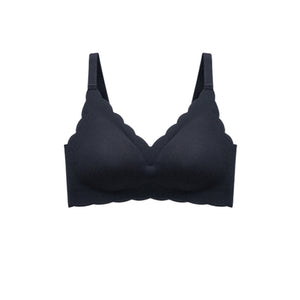 Women's Summer Thin No Steel Ring Underwear Gathered Seamless Full-Coverage T-Shirt Bra