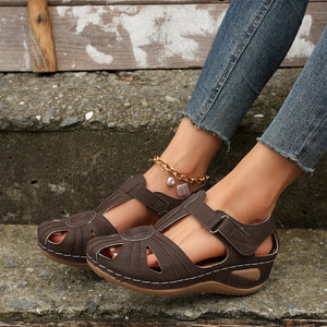 Women's Velcro Cap Toe Sandals