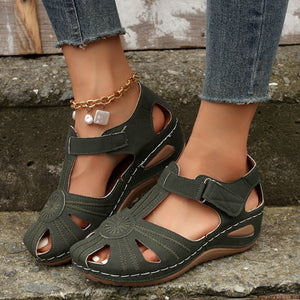 Women's Velcro Cap Toe Sandals