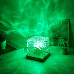 16 Colors Gradual Rotating Flame Water Lamp Wave Light Aurora Projector with Remote Control